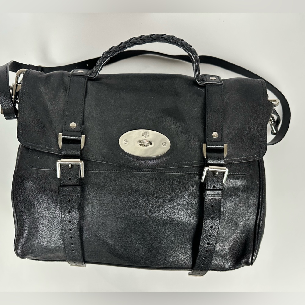 Mulberry Alexa Black Leather Satchel